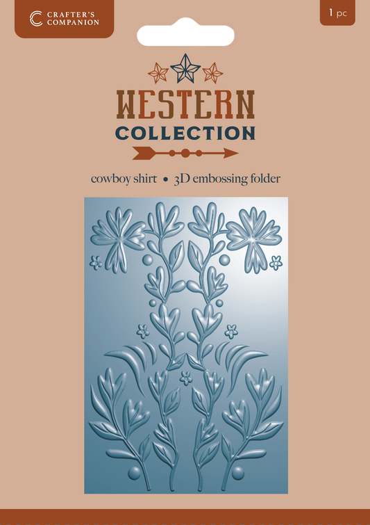 Western Collection 4”x6” 3D Embossing Folder - Cowboy Shirt 
