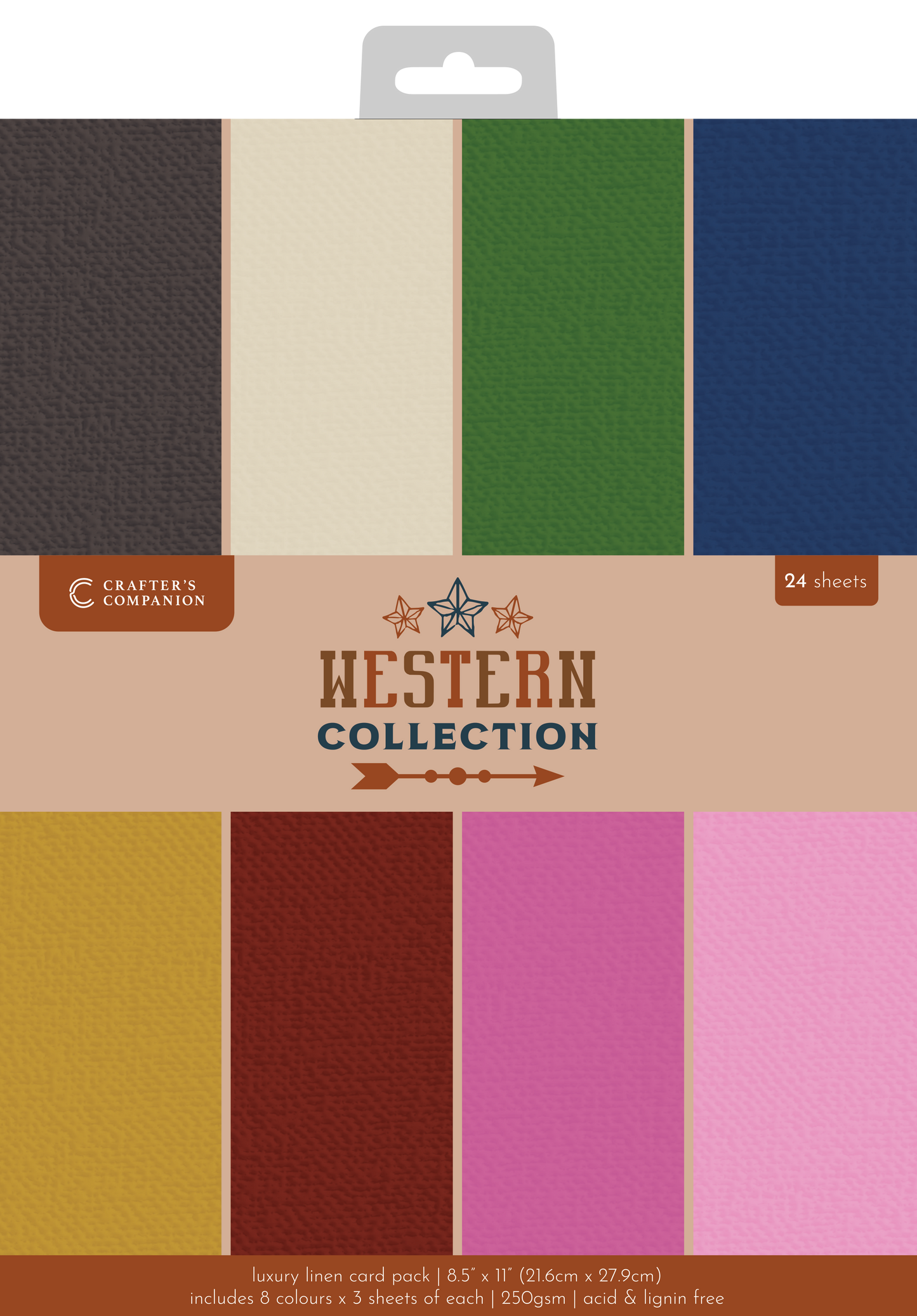 Western Collection Luxury Linen Card - 8.5”x11”