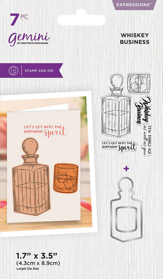 Gemini Cheers To You Stamp & Die - Whiskey Business