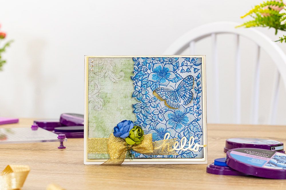 Crafters Companion Background Layering Stamps - Butterfly Bouquet