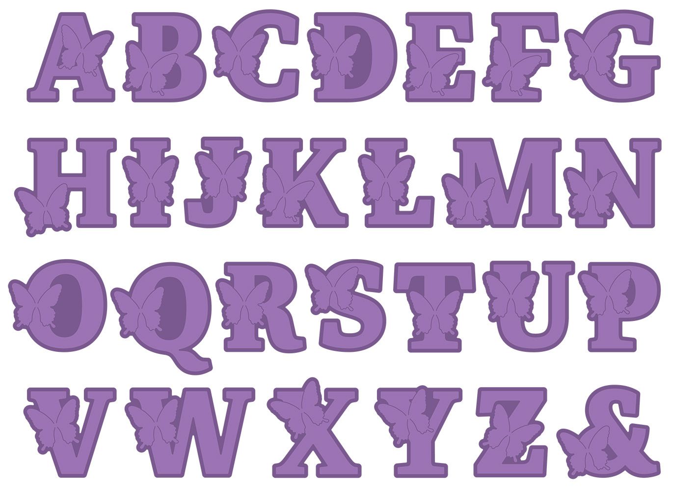 Gemini Expressions Die - Butterfly Alphabet Uppercase Letters