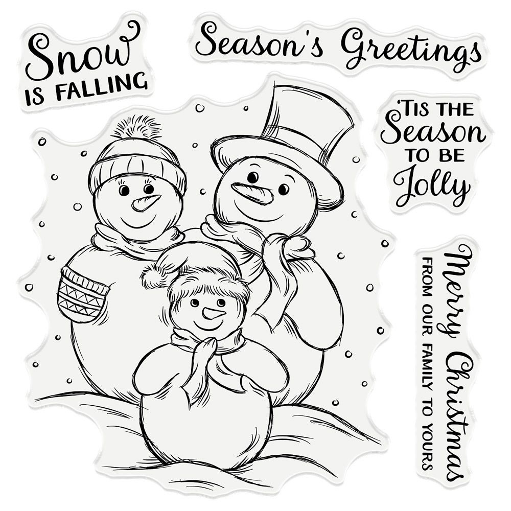 Crafters Companion 4 x 4 Clear Acrylic Stamp Set - Snow is Falling