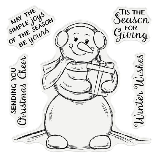 Crafters Companion 4 x 4 Clear Acrylic Stamp Set - The Season for Giving