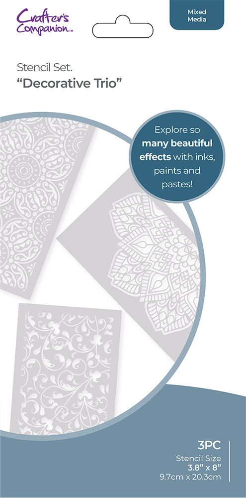 Crafters Companion Stencil Set - Decorative Trio