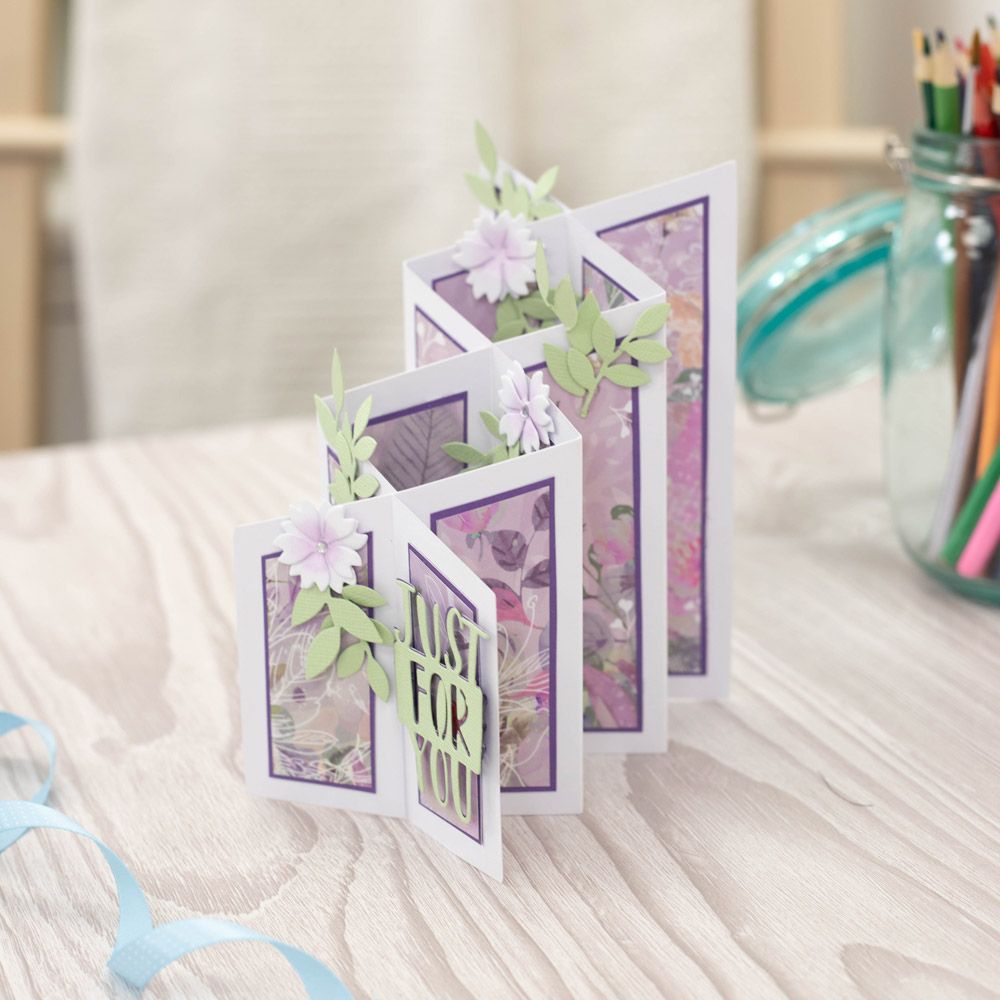 Crafters Companion Shaped Concept Card Bases & Envelopes - Zig Zag Cascade Card