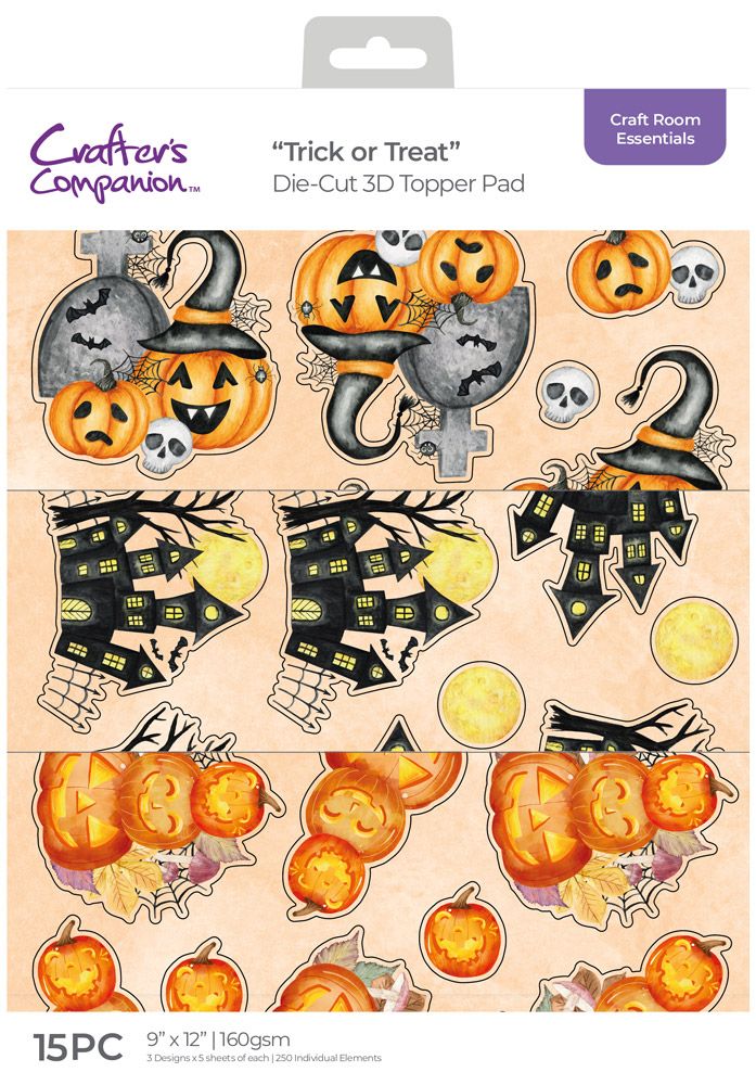 Crafters Companion 9" x 12" 3D Topper Pad - Trick or Treat