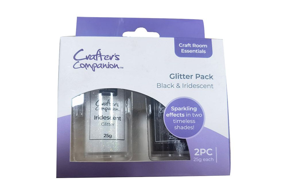 Crafters Companion Glitter Pack - Black and Iridescent