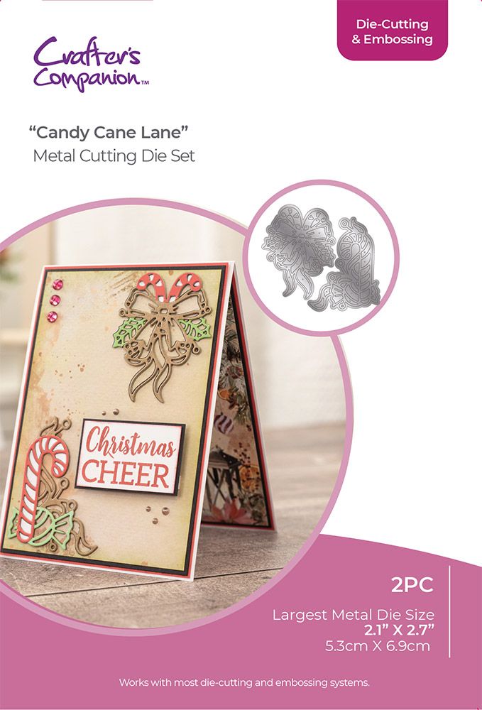 Crafters Companion Christmas Corner Die - Candy Cane Lane