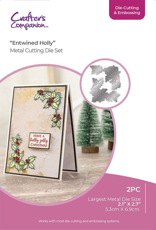 Crafters Companion Christmas Corner Die - Entwined Holly