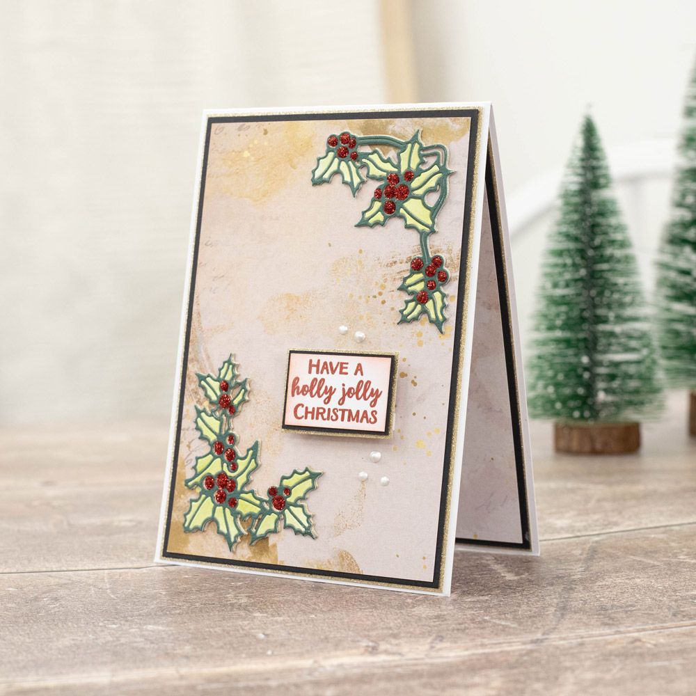 Crafters Companion Christmas Corner Die - Entwined Holly