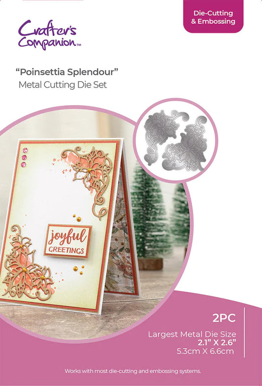 Crafters Companion Christmas Corner Die - Poinsettia Splendor