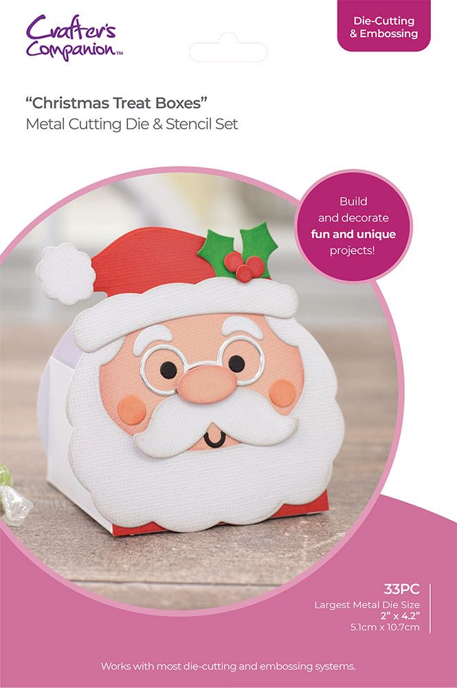 Crafters Companion Die & Stencil Set - Christmas Treat Boxes