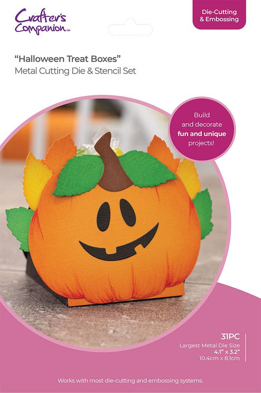 Crafters Companion Die & Stencil Set - Halloween Treat Boxes