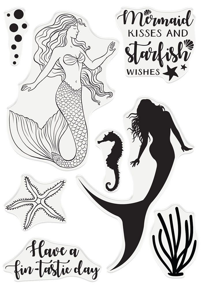 Crafters Companion Photopolymer Stamp - Mermaid Kisses