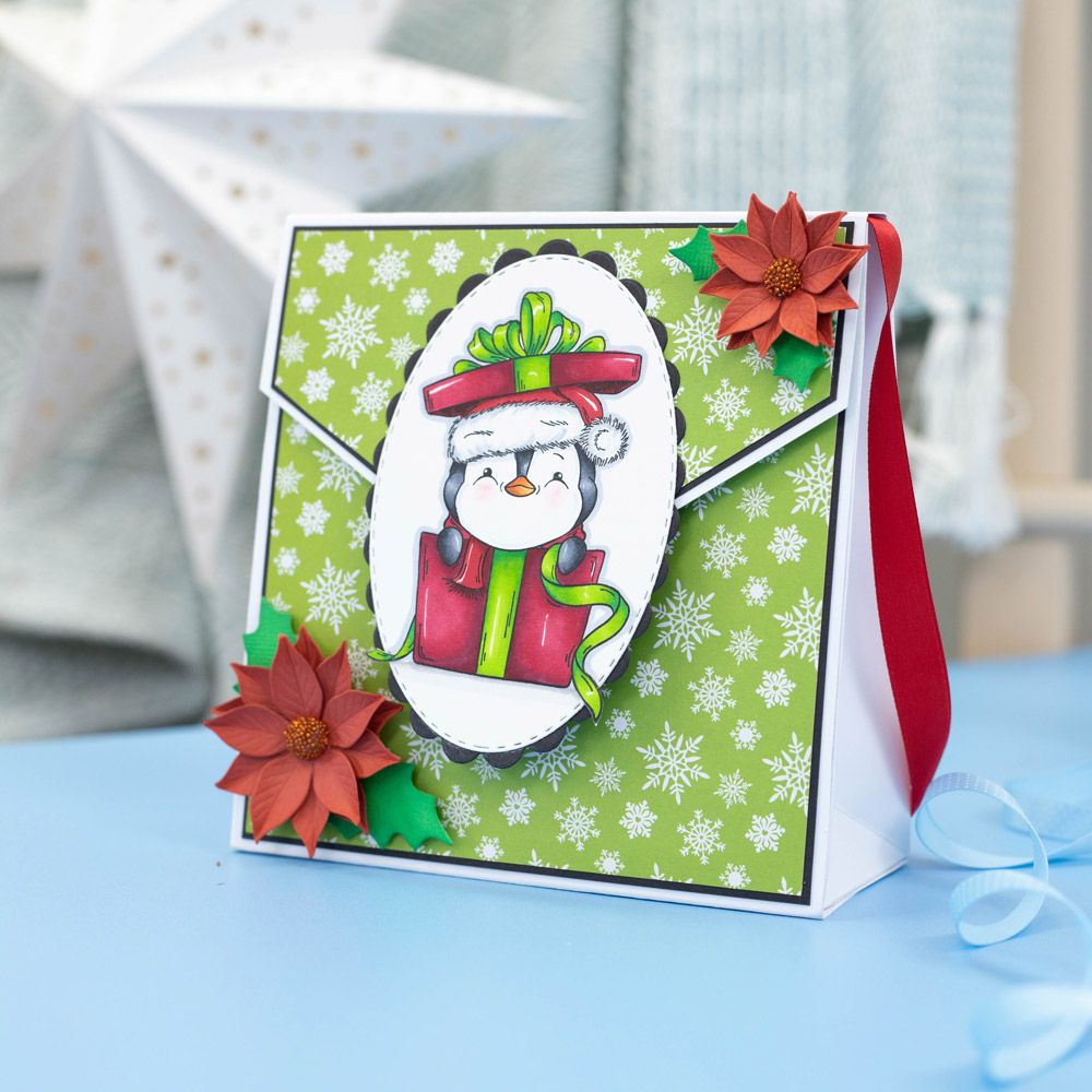 Crafters Companion Cute Penguin Stamps - Sending Holiday Cheer