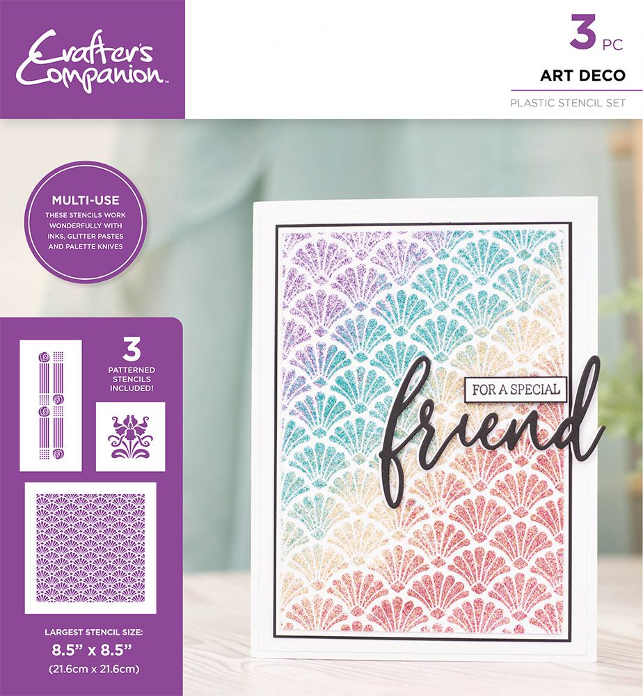 Crafters Companion Stencil Set - Art Deco