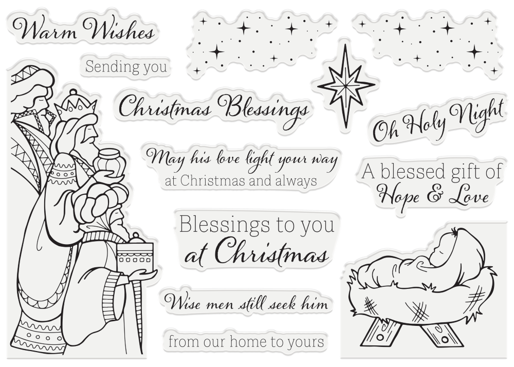 Gemini Photo Frame Stamp and Die - Christmas Blessings