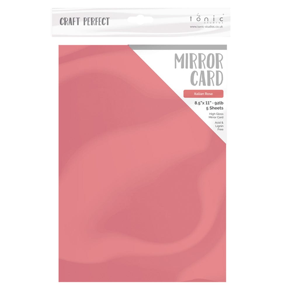 Craft Perfect - Mirror Card High Gloss - Italian Rose - A4 - 5 Pack