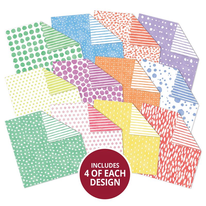 Duo Design Paper Pads - Doodle Dots & Sketched Stripes