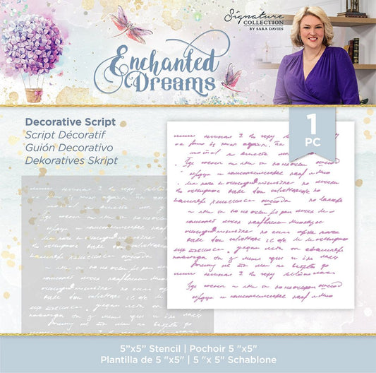 Sara Signature - Enchanted Dreams - Stencil - Decorative Script