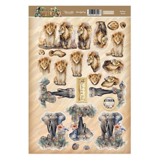 Brilliant Beasts Decoupage Topper Sheet