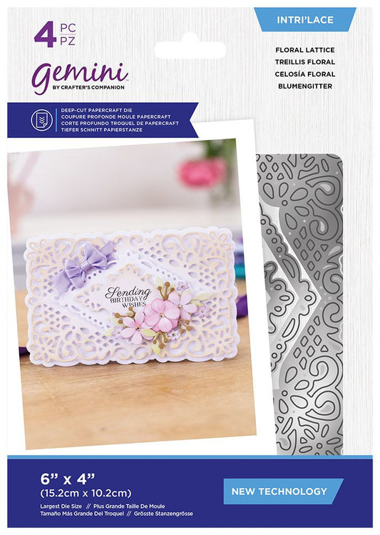 Gemini - Metal Die - IntriLace - Floral Lattice