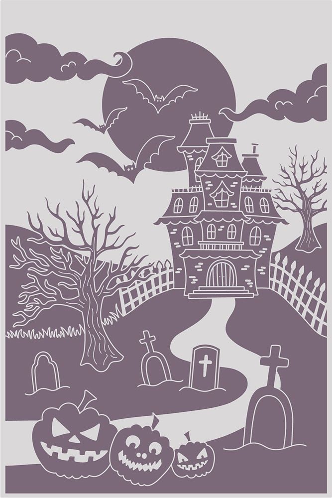 All Hallows Eve Stencil and Embossing Folder - All Hallows Eve