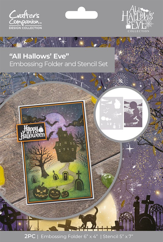 All Hallows Eve Stencil and Embossing Folder - All Hallows Eve