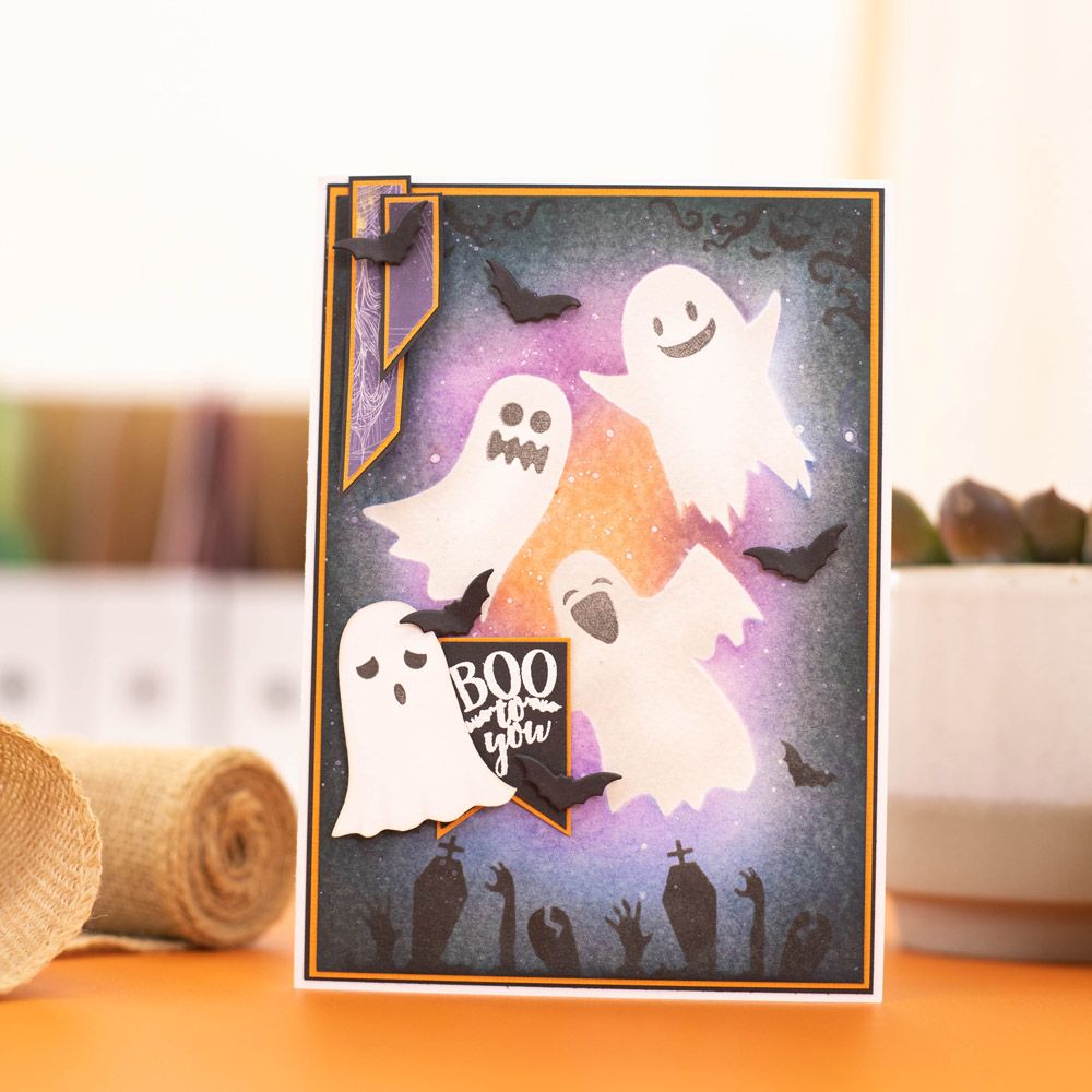 All Hallows Eve Stencil and Stamp Set - Fright Night