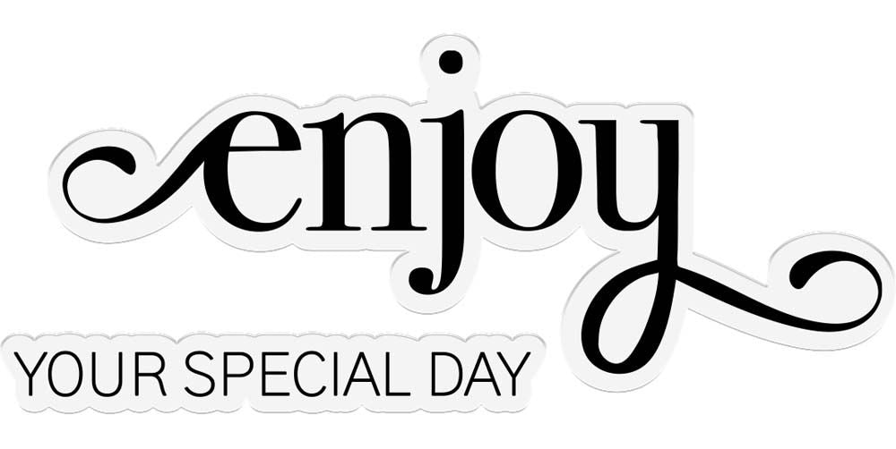 Gemini- Stamp And Die- Fancy Sentiments -Enjoy Your Special Day