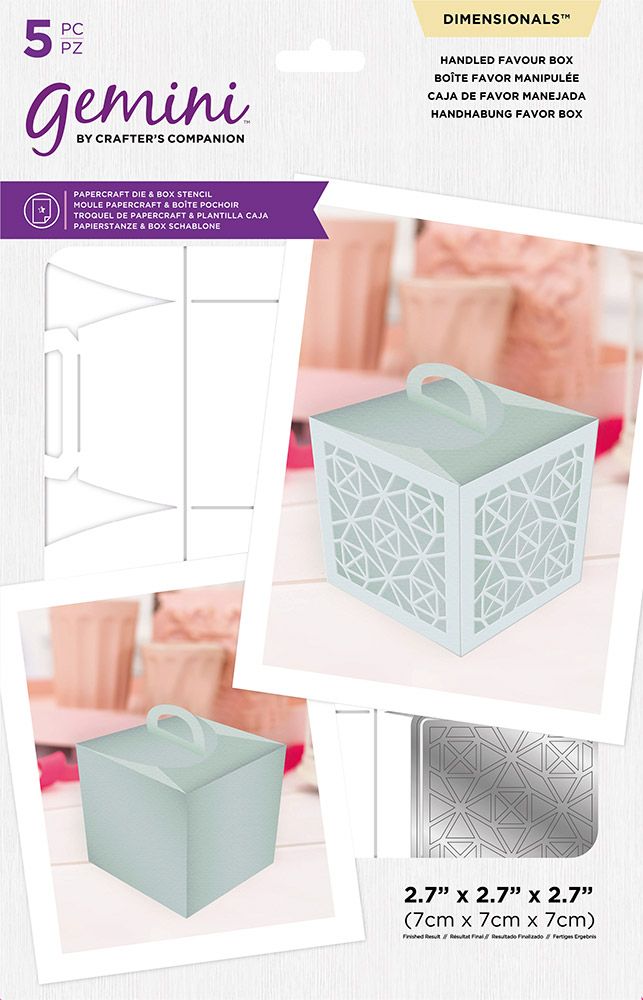 Gemini Dimensionals Die and Stencil - Handled Favour Box