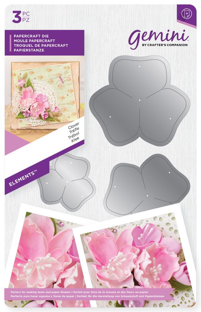 Gemini Elements Flower Forming Foam Die - Clover