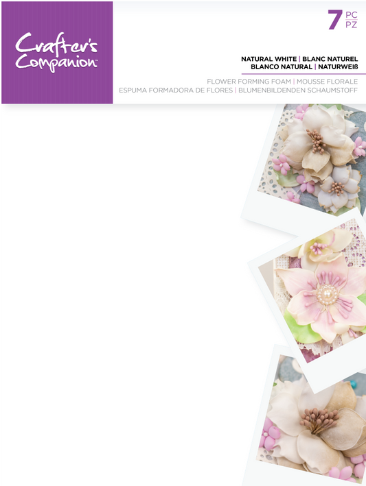 Crafters Companion Flower Forming Foam - Natural White (7PC)