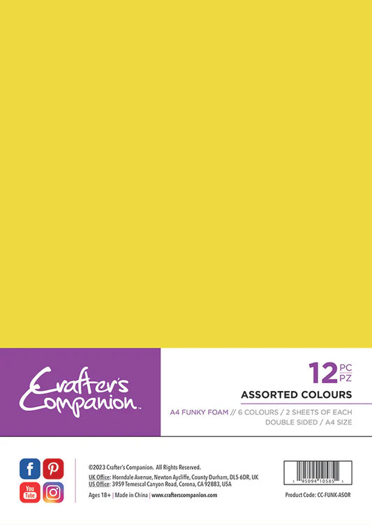 Crafter's Companion A4 Funky Foam - Assorted Colors