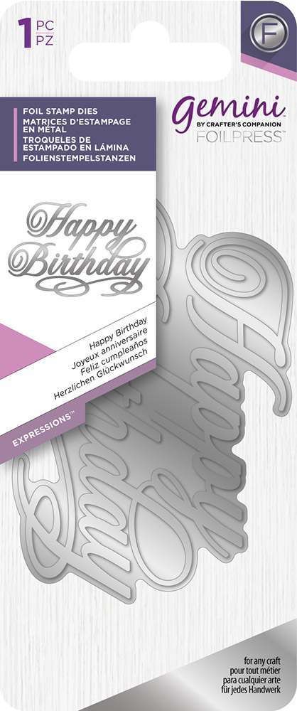 Gemini - Foil Stamp Word Die - Happy Birthday