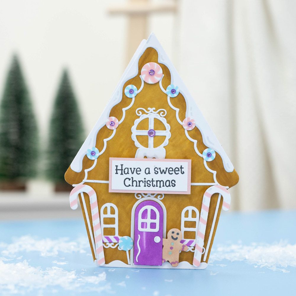 Gemini Shaped Card Base Stamp & Die - Gingerbread House