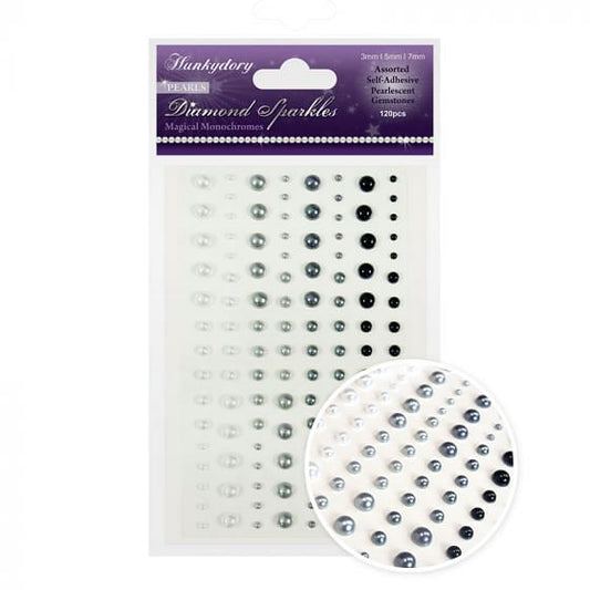 Diamond Sparkles Gemstones - Precious Pearls - Magical Monochromes