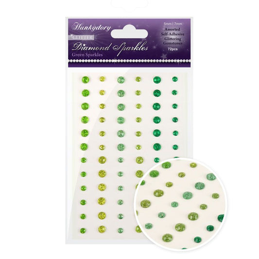 Diamond Sparkles Glitter Gemstones - Green Sparkles