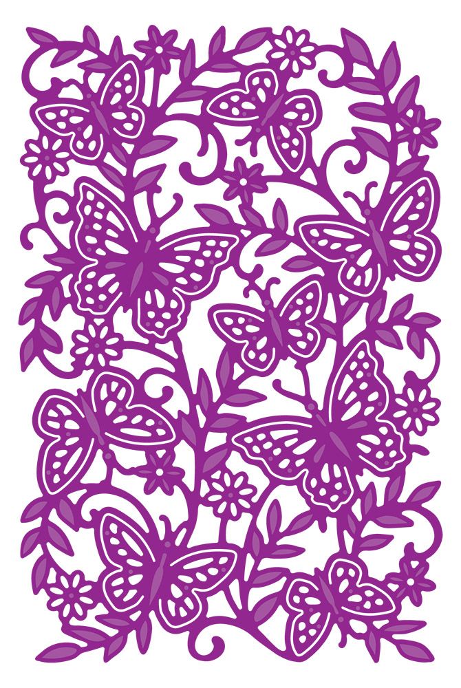 Gemini Elements Delicate Panel Die - Elegant Butterflies