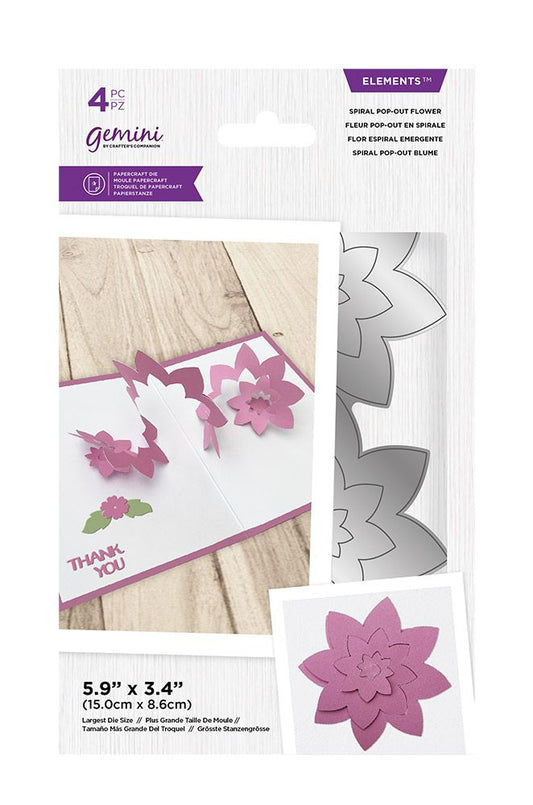 Gemini Elements Metal Die - Spiral Pop-Out Flower