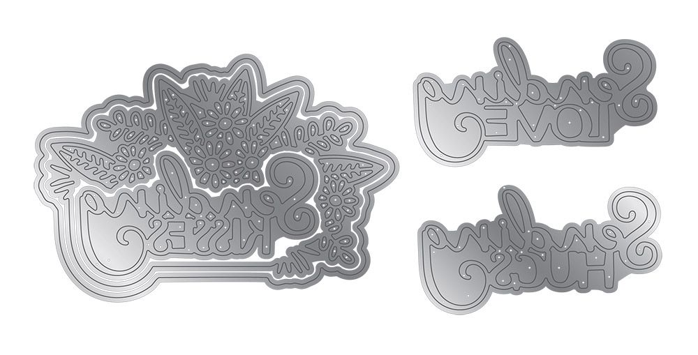 Interchangeable Sentiment Dies - Wild Flowers