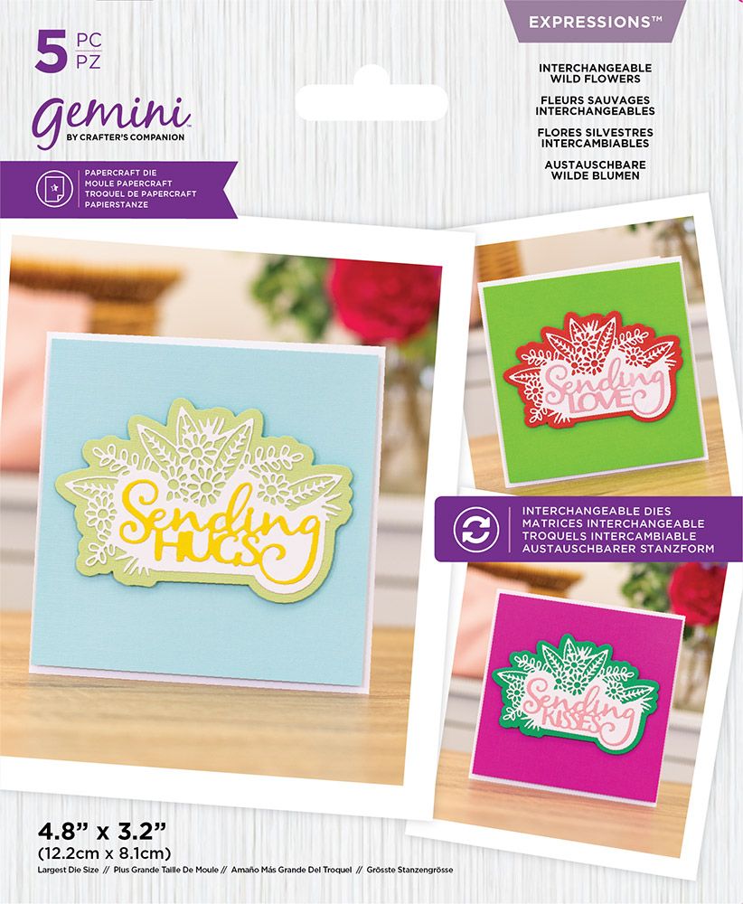 Interchangeable Sentiment Dies - Wild Flowers