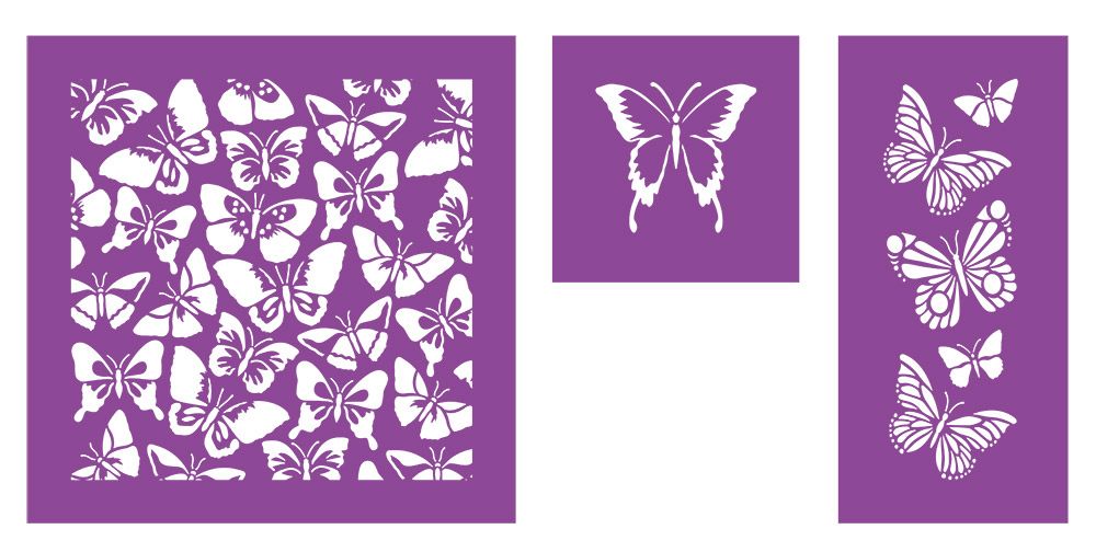 Crafters Companion Stencil Set - Delightful Butterflies