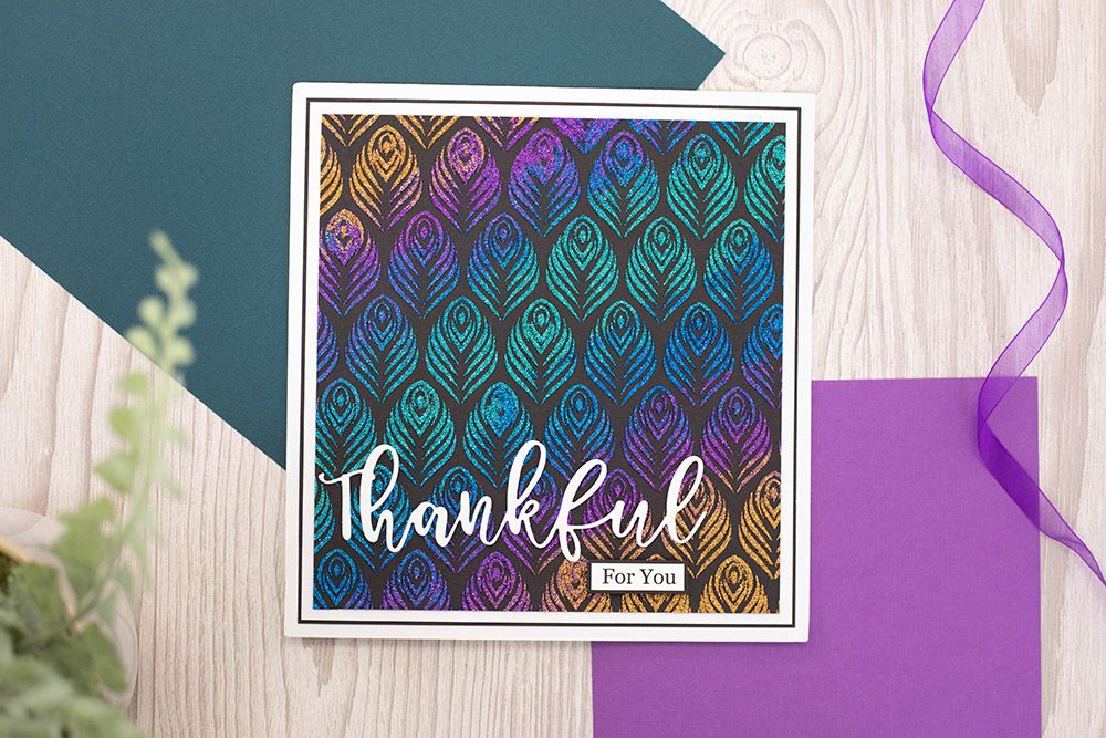 Crafters Companion Stencil Set - Peacock Feathers