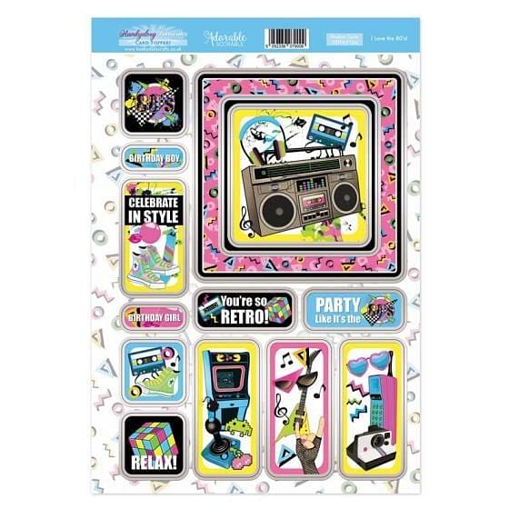 Hunkydory Topper Favorites - I Love the 80's!