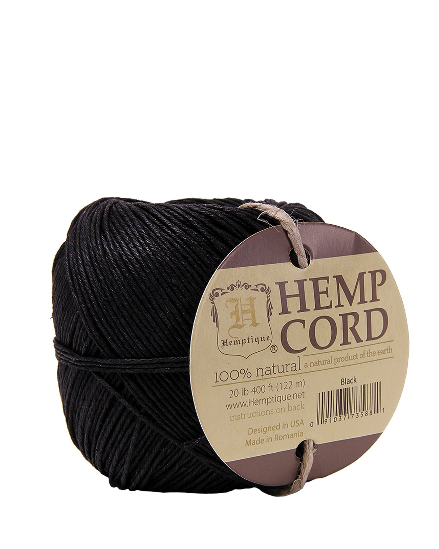 Hemptique #20 Hemp Cord Balls 100G 400FT - Black