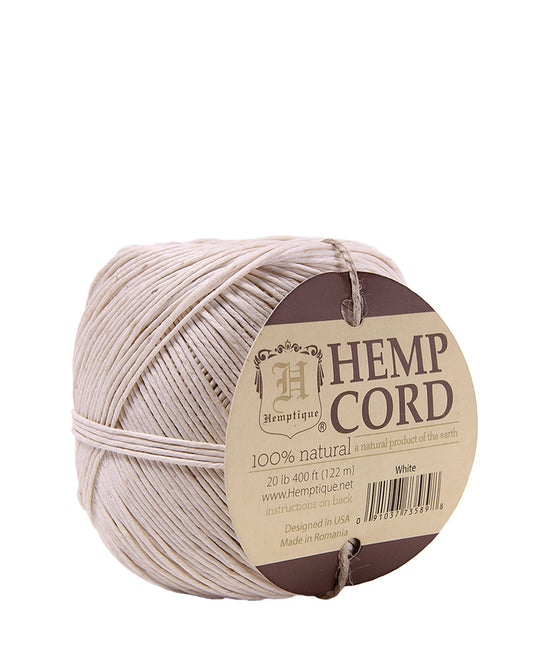 Hemptique #20 Hemp Cord Balls 100G 400FT - White