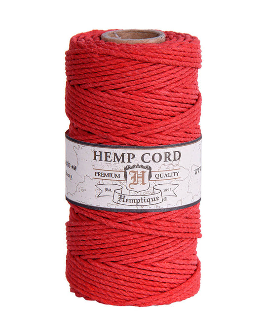 Hemptique #48 Hemp Cord Spools 100G - Red