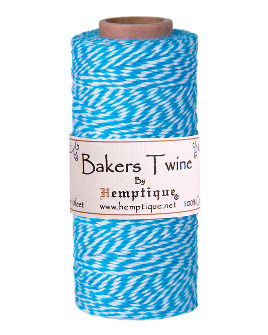 Hemptique Cotton Bakers Twine 2 Ply Spools - Blue & White