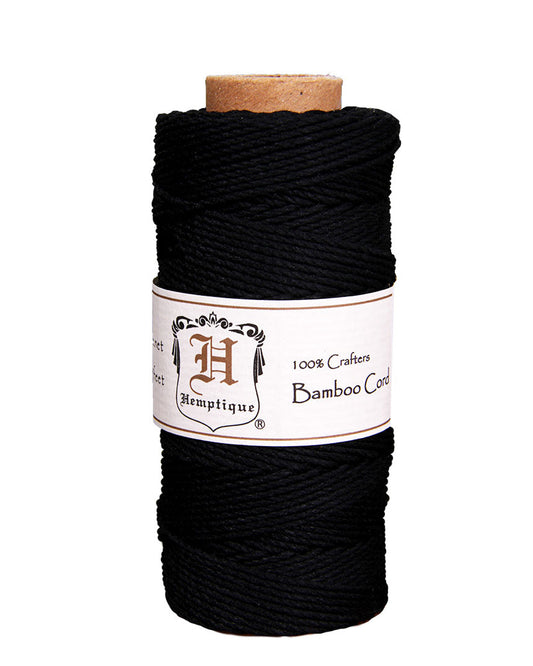 Hemptique Bamboo Cord Spools 50G - Black